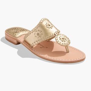 Jack Rogers gold sandals brand new